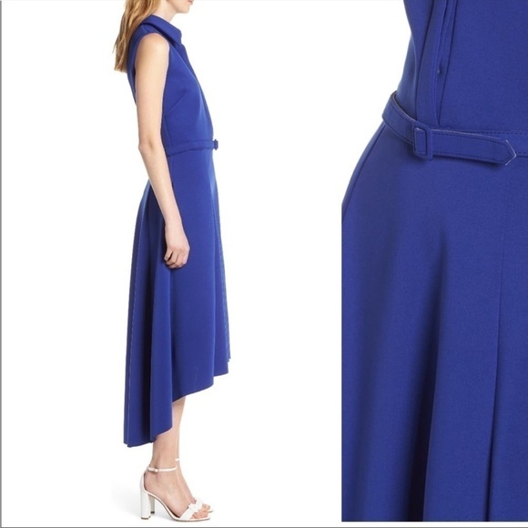 𝅺mark Badgley & James Mischka Royal Blue Asymmetrical Sleeveless Dress - Picture 9 of 12
